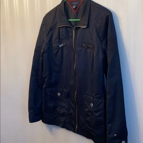 Tommy‎ Hilfiger black jacket front pockets size L - Picture 8 of 13